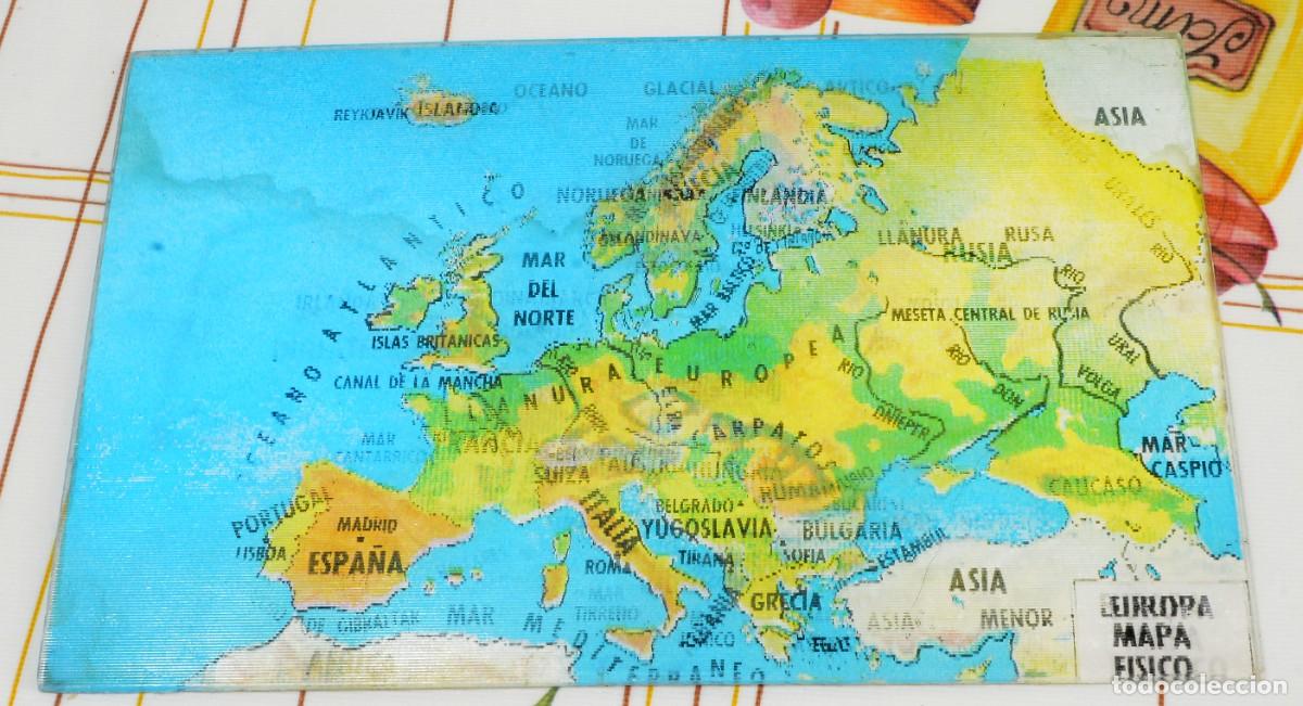 Postales: POSTAL VINTAGE EN COLOR, PICAMA VISI&Oacute;N, CAMBIA MAPA FISICO - POL&Iacute;TICO DE EUROPA
