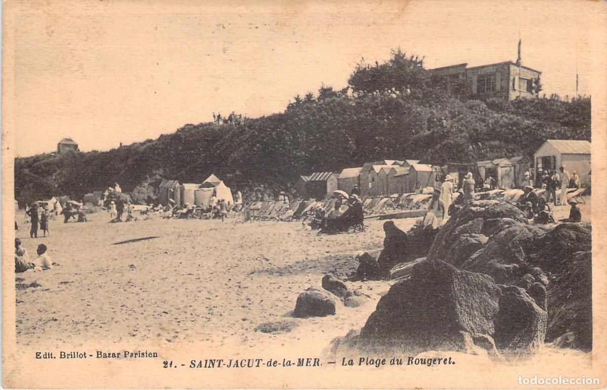 Postcards: Tarjeta Postal de la Playa de Rougeret en Saint-Jacut-de-la-Mer
