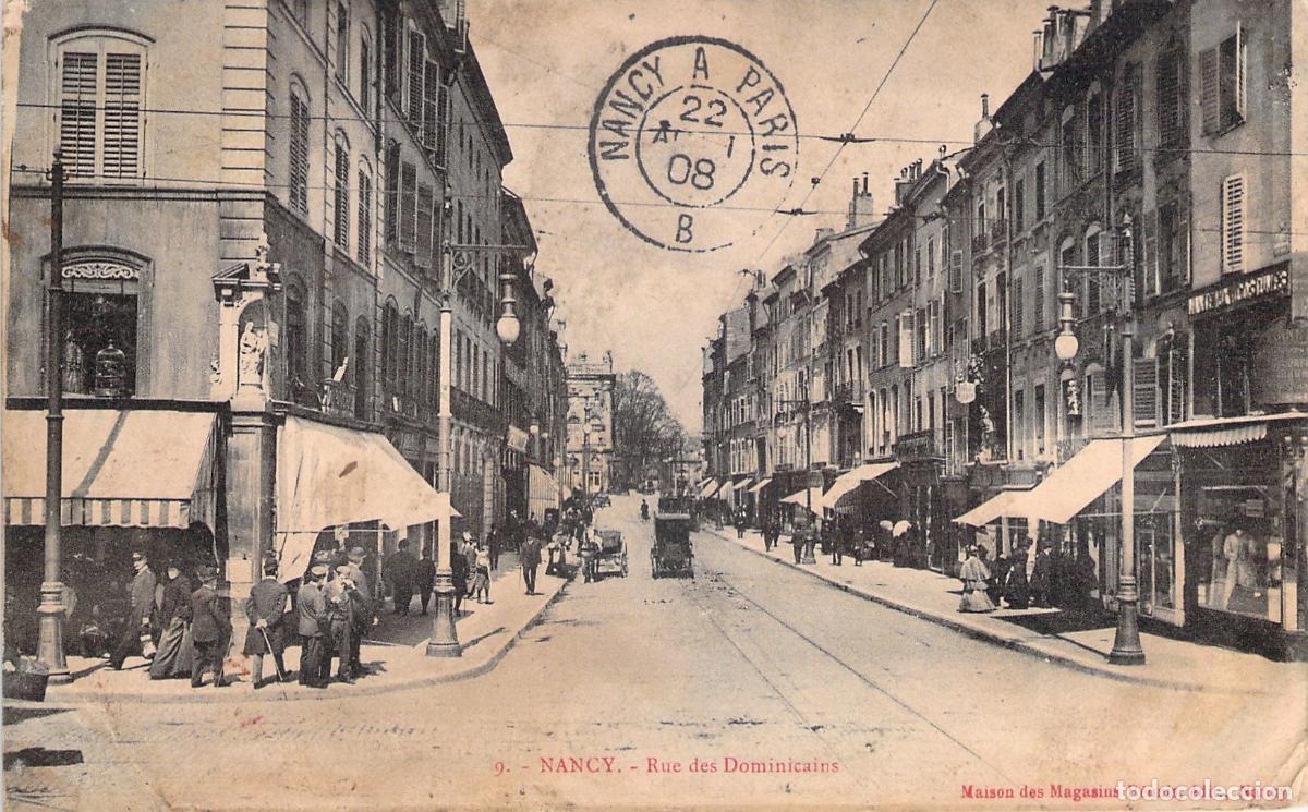 Cartoline: Postal de Nancy - Rue des Dominicains, Francia