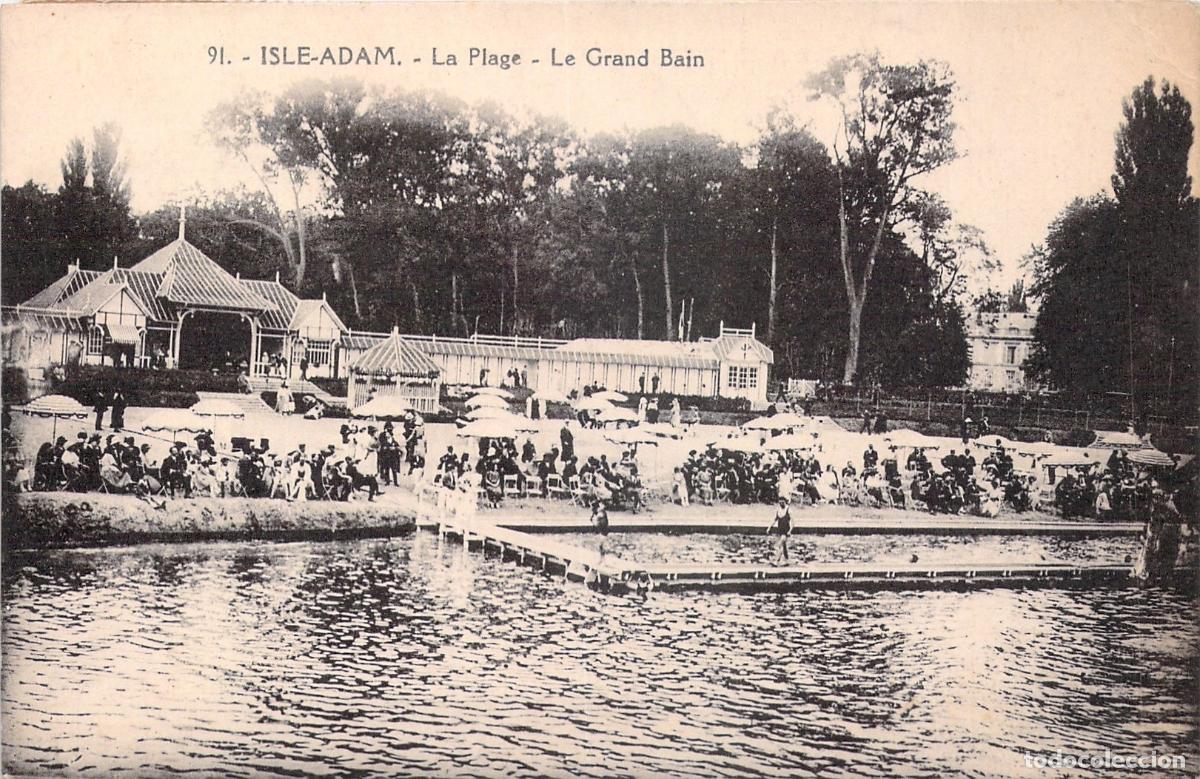 Cartoline: Postal de la Playa y el Gran Ba&ntilde;o en L'Isle-Adam