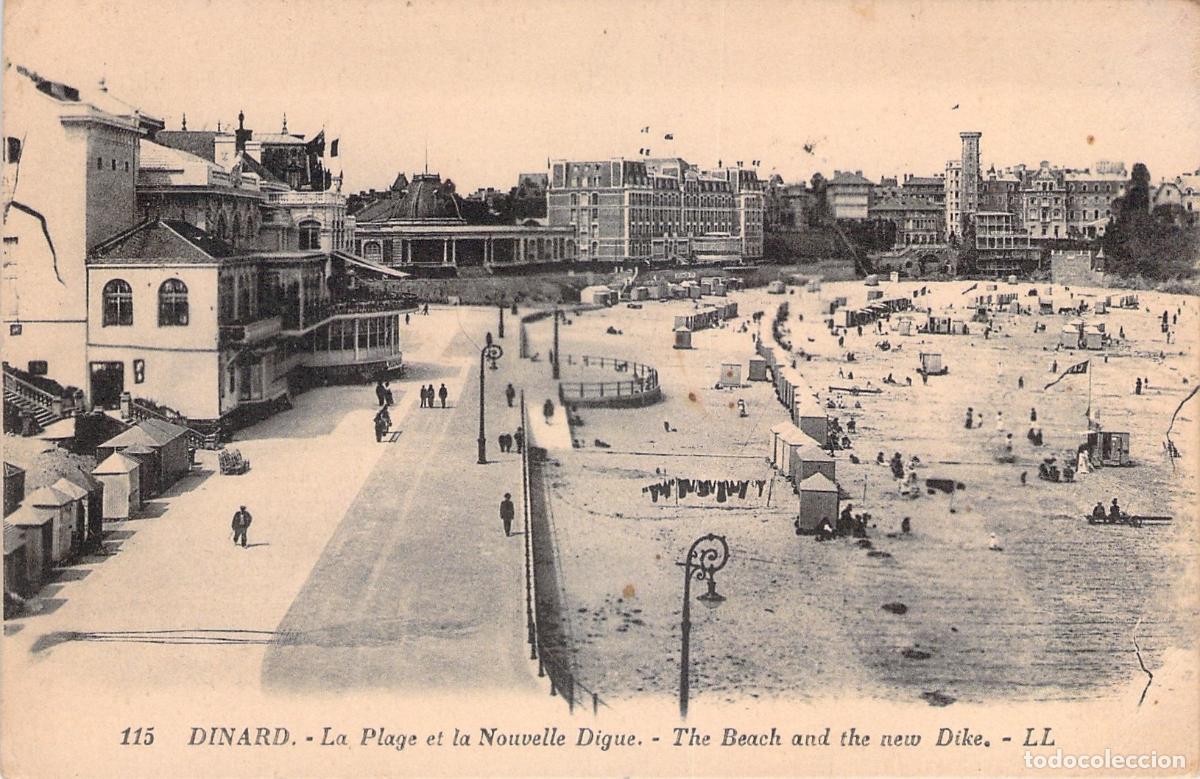 Cartoline: Postal de la Playa y el Nuevo Dique en Dinard, Francia