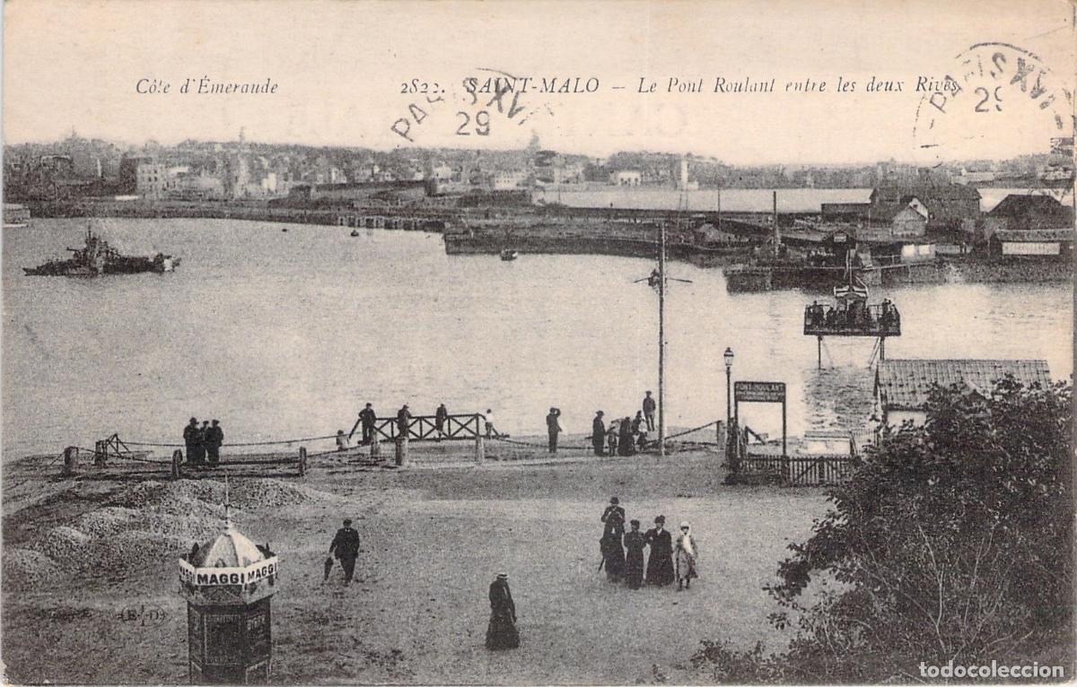 Cartoline: Postal de Saint-Malo Francia Puente Rodante Pont Roulant