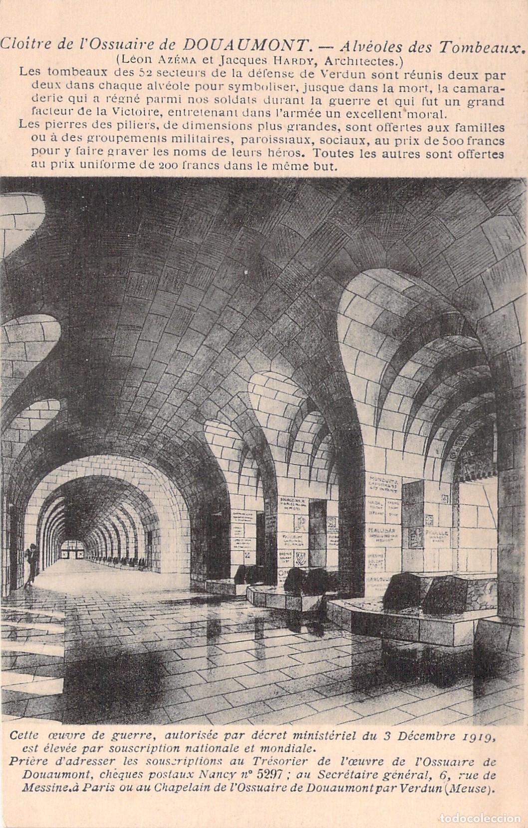Cartoline: Postal del Claustro y Tumbas del Osario de Douaumont Francia
