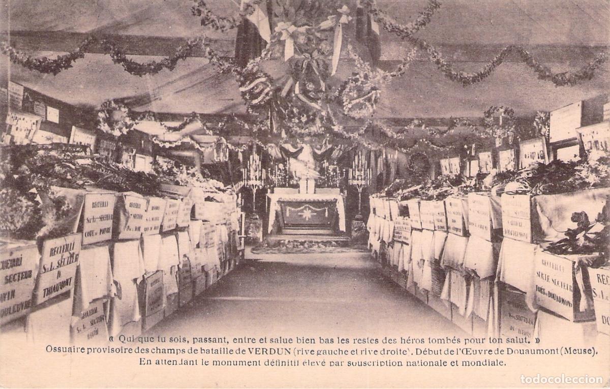 Cartoline: Postal del Osario Provisional de Douaumont, Campo de Batalla de Verd&uacute;n