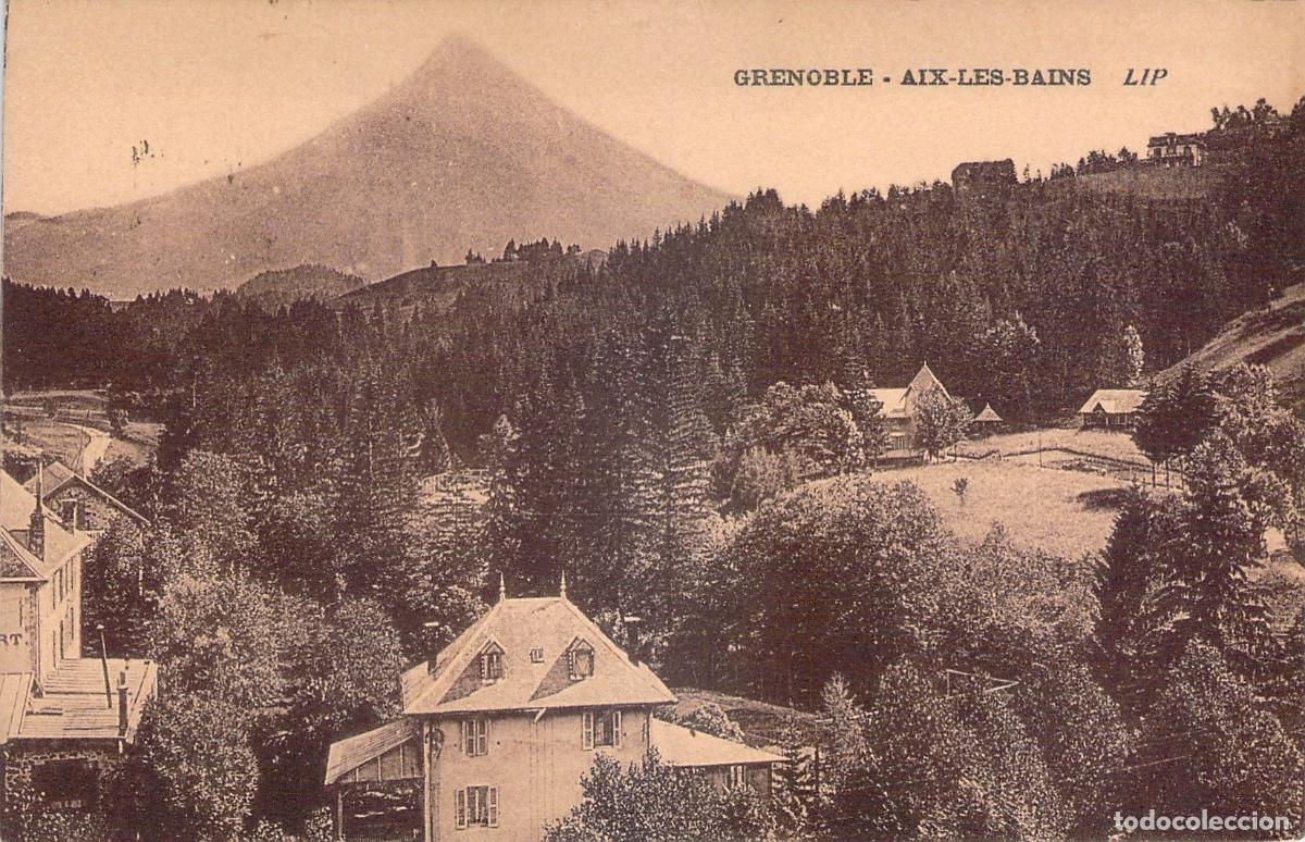 Cartoline: Postal de Grenoble a Aix-les-Bains con Paisaje de Monta&ntilde;a
