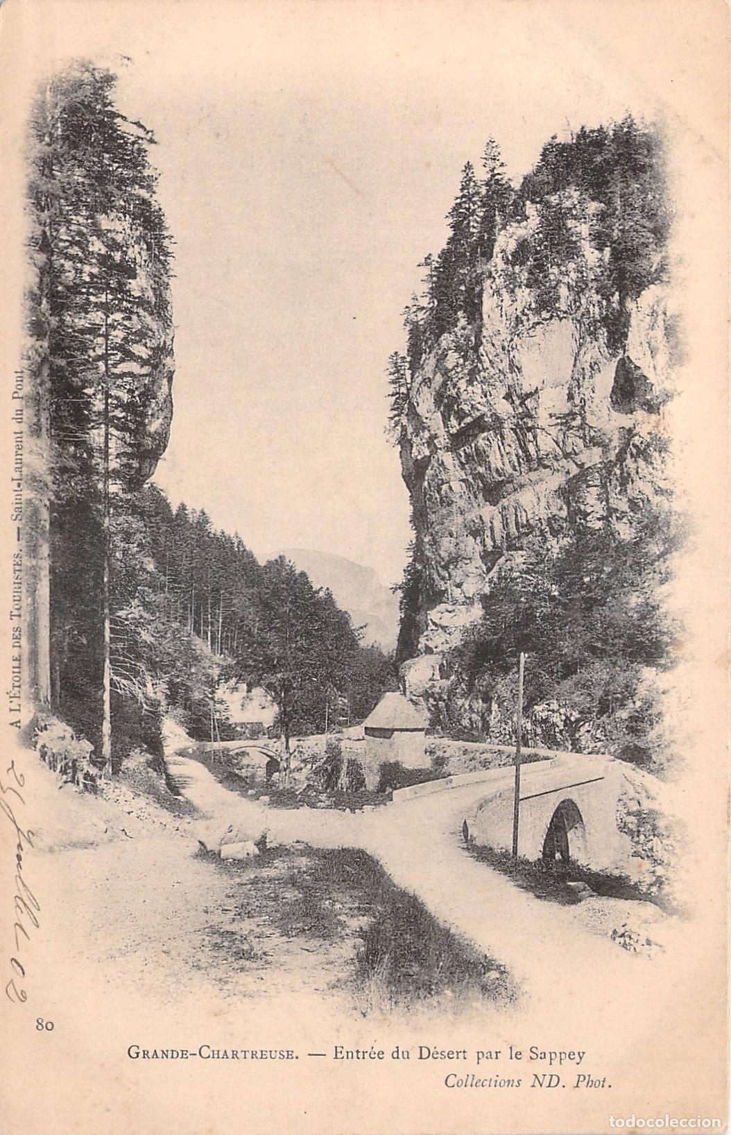 Cartoline: Postal de la Grande-Chartreuse, Entrada al Desierto por Le Sappey, Francia