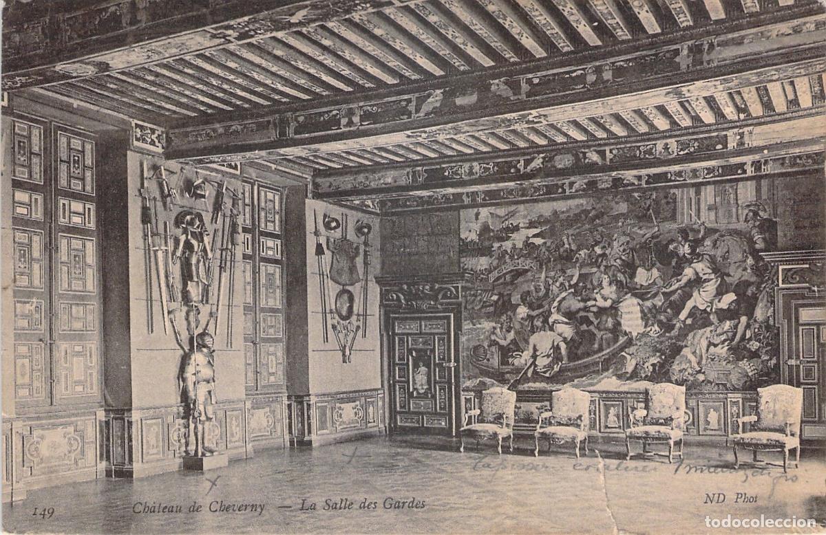 Cartoline: Postal de la Sala de los Guardias, Castillo de Cheverny