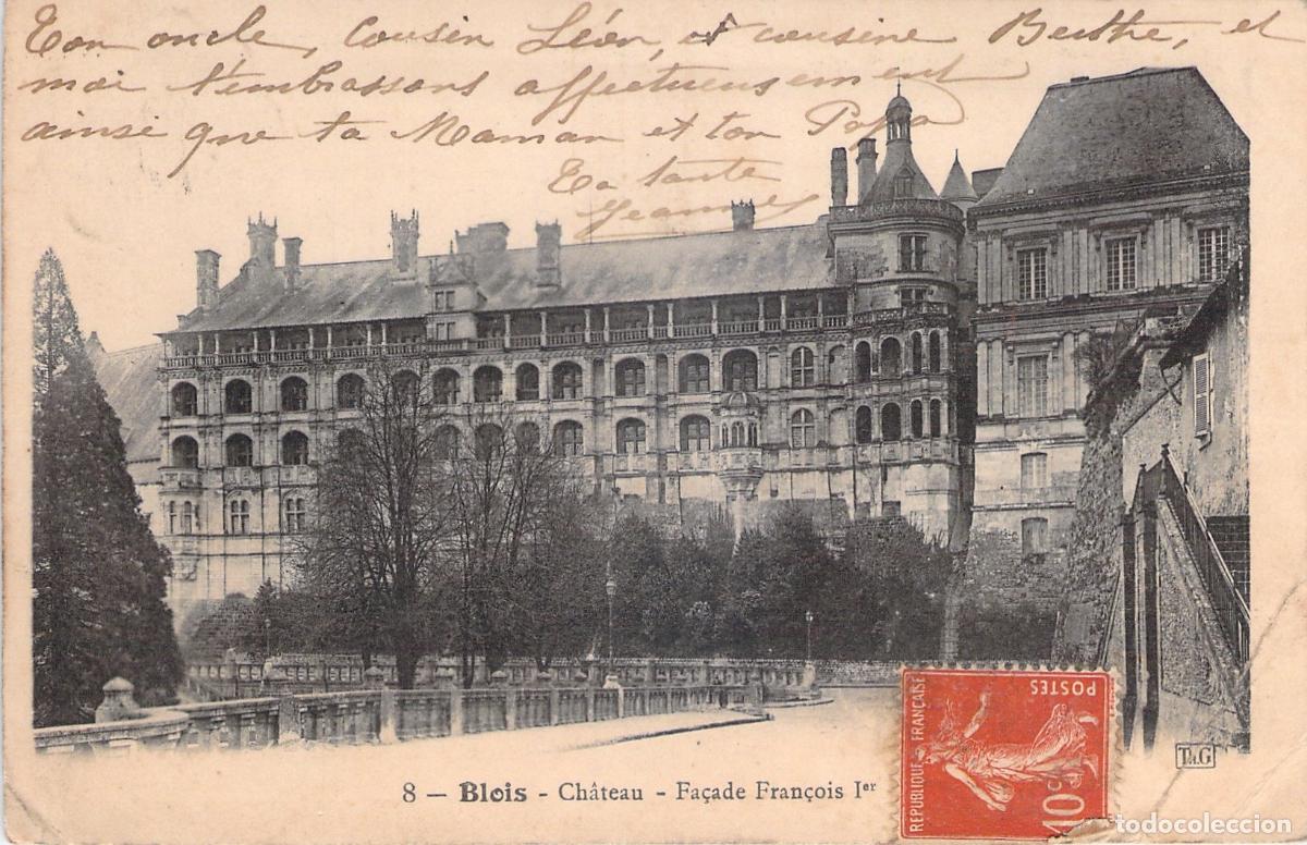 Cartoline: Postal del Castillo de Blois, Fachada Francisco I