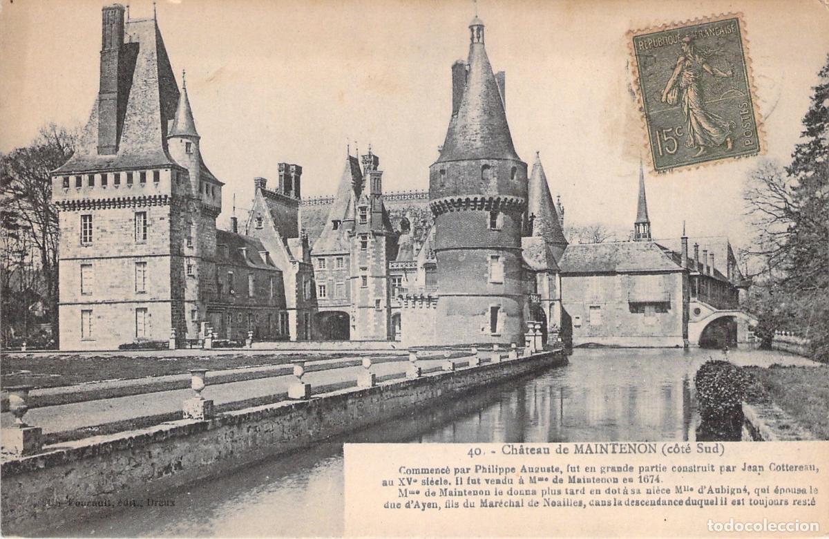 Postales: Postal del Castillo de Maintenon, Vista del Lado Sur
