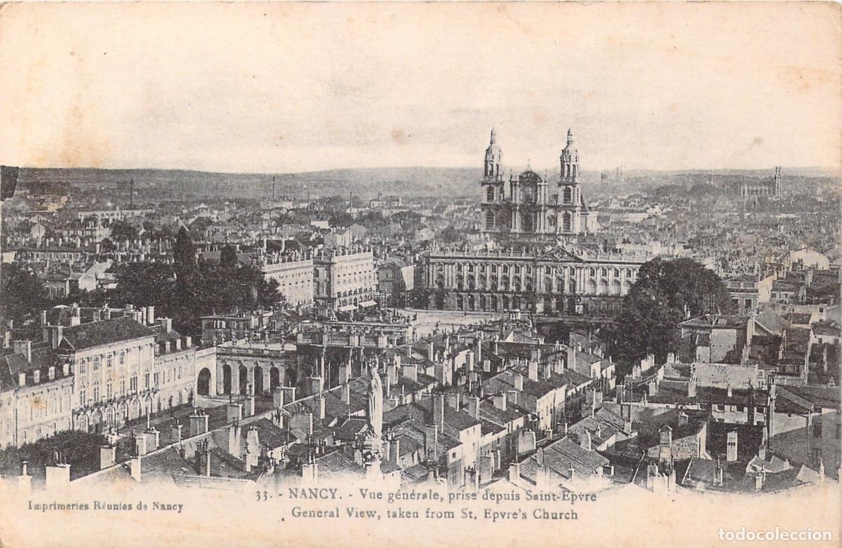 Postales: Postal de Nancy con Vista General desde la Iglesia de Saint-Epvre