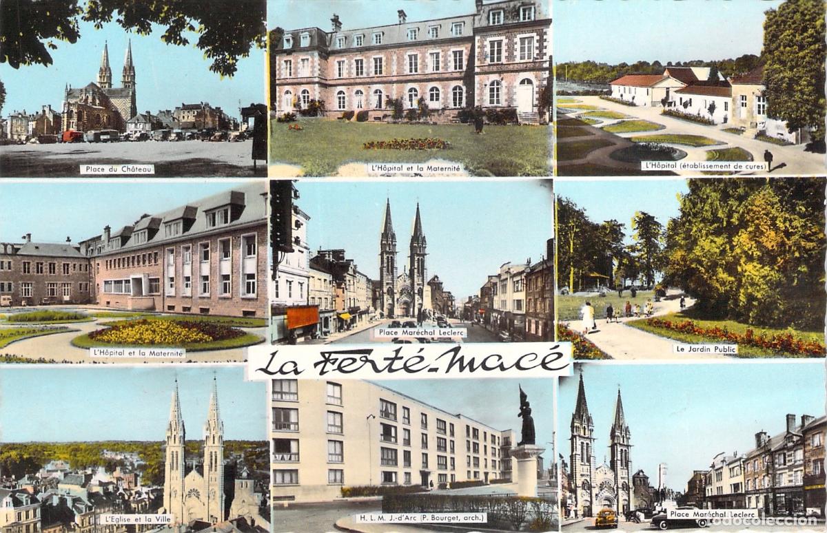 Postales: Postal Multivista de La Fert&eacute;-Mac&eacute;, Francia - Souvenir con Varias Vistas