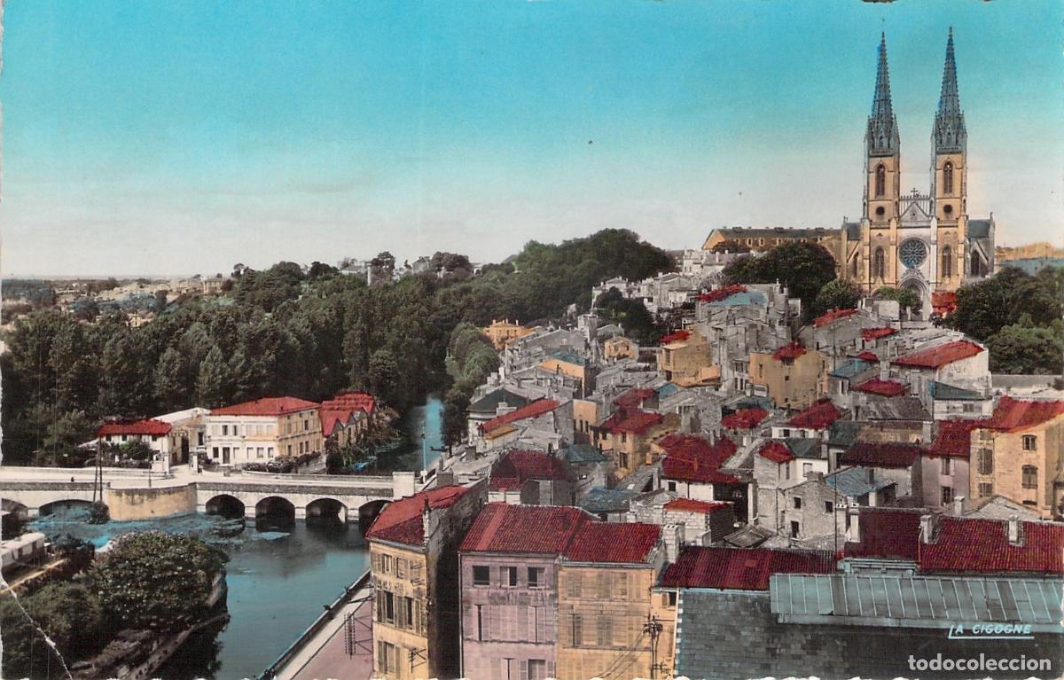 Postales: Postal de Niort Francia Iglesia de Saint-Andr&eacute; y R&iacute;o S&egrave;vre