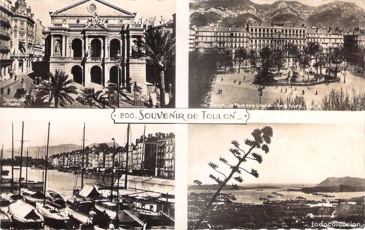 Postales: Postal Souvenir de Toulon con Vistas de la Ciudad