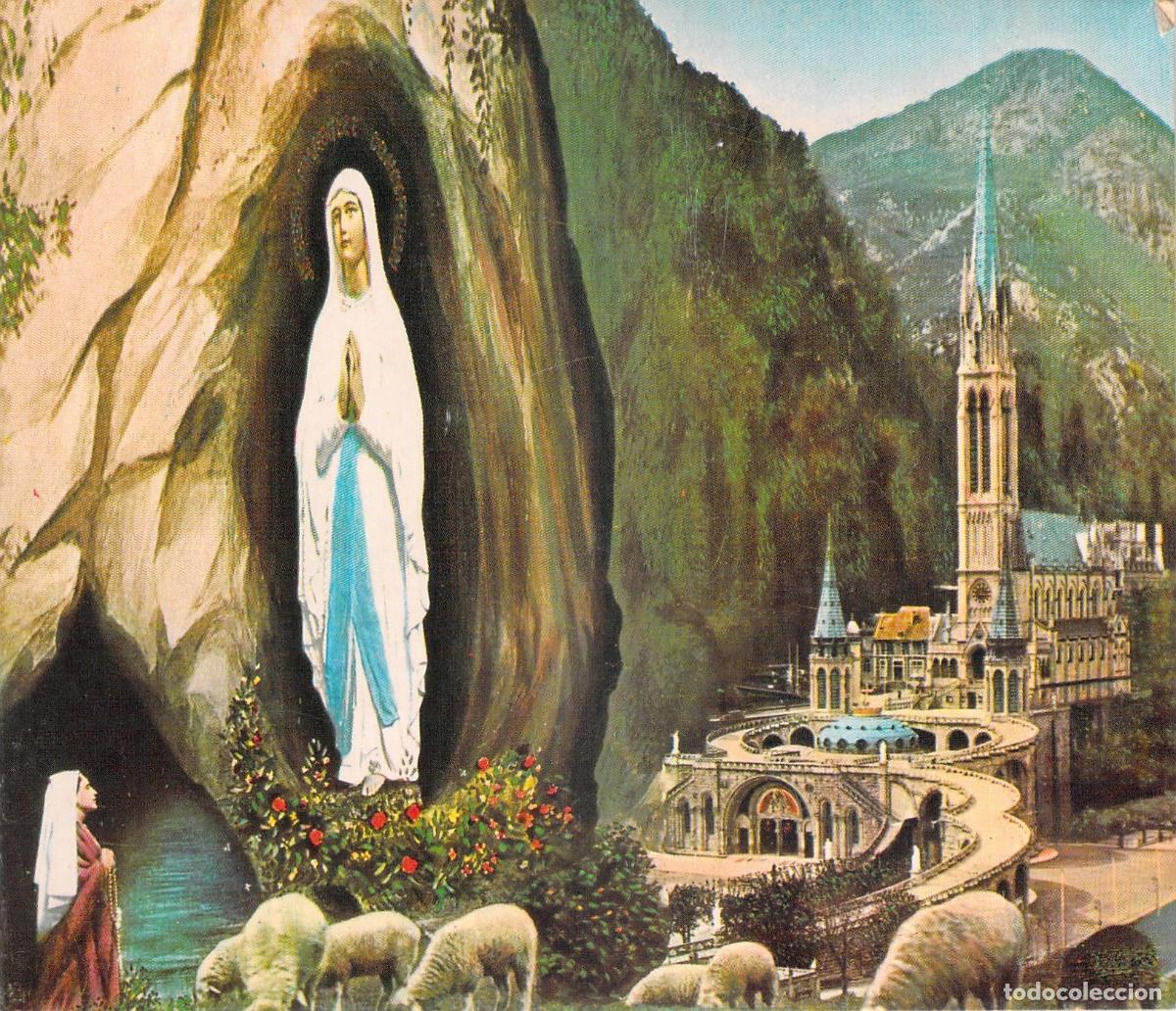 Postales: Tarjeta Postal de la Bas&iacute;lica y la Aparici&oacute;n de la Virgen de Lourdes