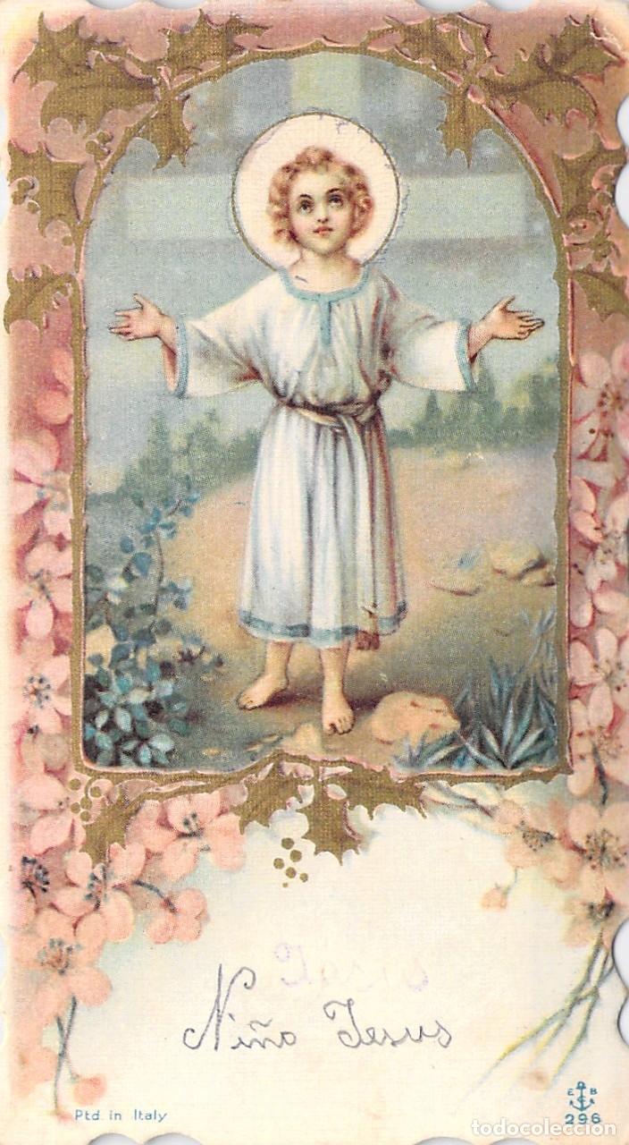 Postales: Estampa Religiosa del Ni&ntilde;o Jes&uacute;s con Bordes Troquelados