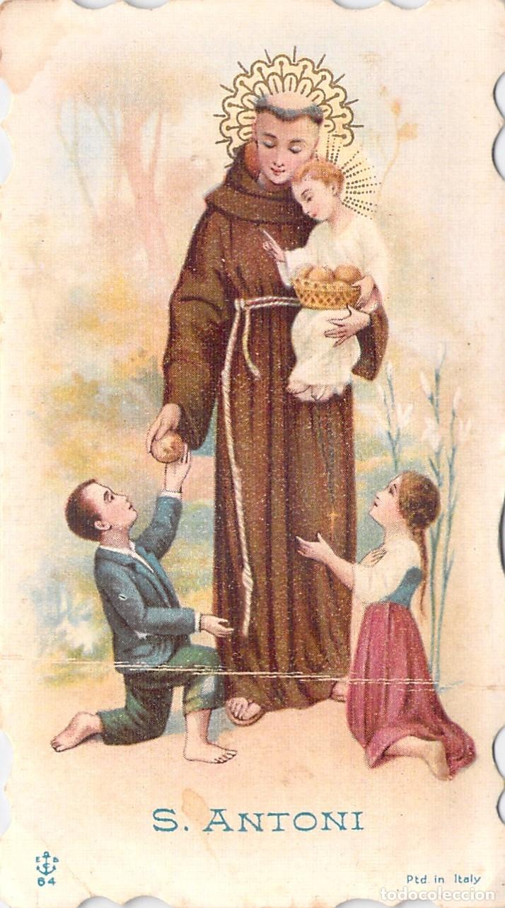 Postales: Estampa Religiosa de San Antonio de Padua con el Ni&ntilde;o Jes&uacute;s
