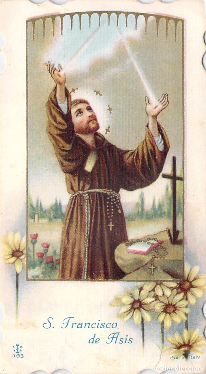 Postales: Estampa Religiosa de San Francisco de As&iacute;s Impresa en Italia