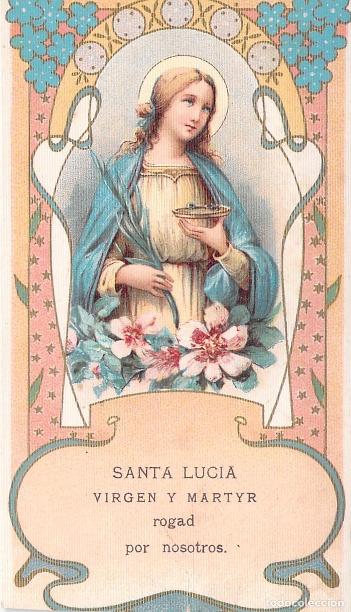 Postales: Estampa Religiosa de Santa Luc&iacute;a Virgen y M&aacute;rtir