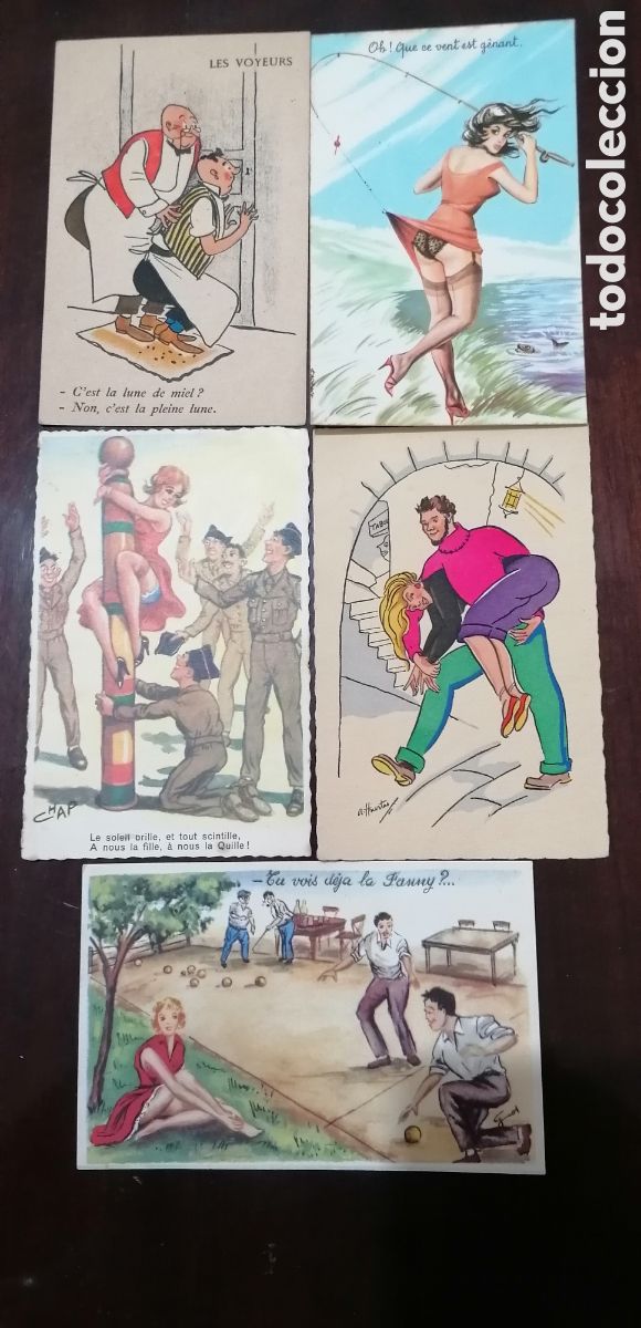 Postales: LOTE DE 5 TARJETAS HUMORISTICAS --- ED. FRANCIA ---