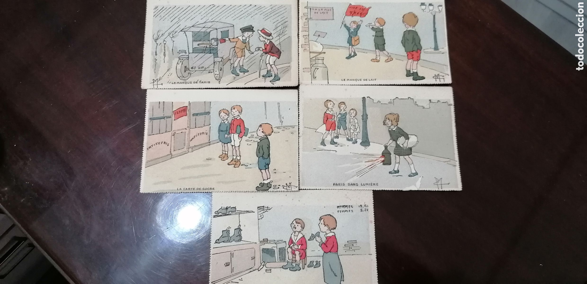 Postales: LOTE DE 5 TARJETAS VINTAGE --- ED. FRANCIA ---