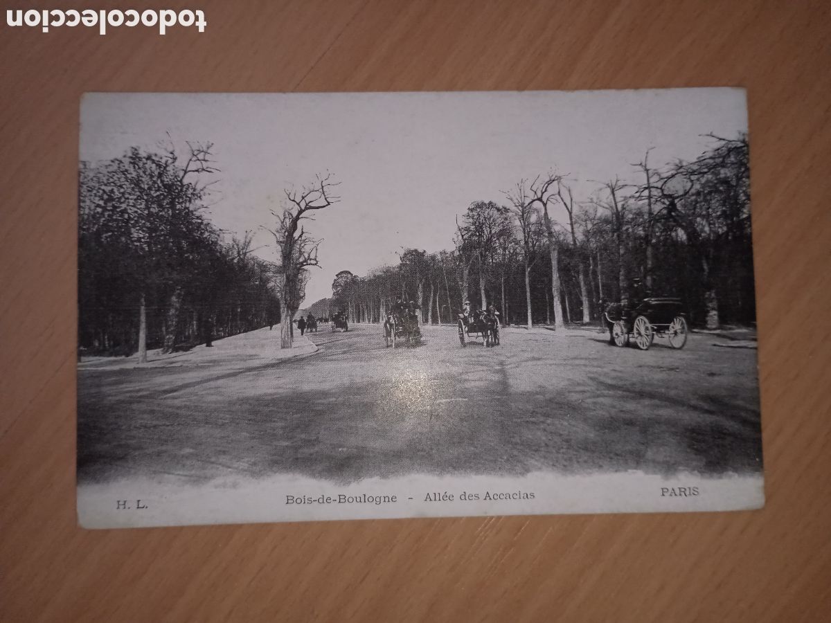 Postales: PAR&Iacute;S (FRANCIA) - BOIS-DE-BOULOGNE - ALL&Eacute;E DES ACCACIAS - H.L.