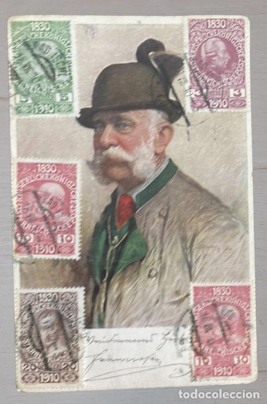 Postales: Postal Imperio Austr&iacute;aco 1910. Emperador Francisco Jos&eacute; I enviado por Express