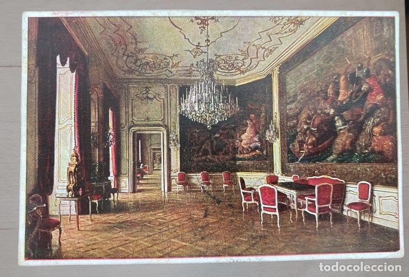 Postales: Postal Austria 1930. Viena a Liberec circulada via Praga con sello y 4 matasellos Flugpost