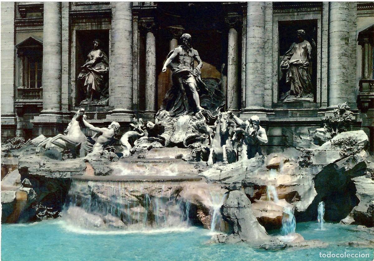 Postales: N&ordm; 532-ROMA. Italia. Fontana di Trevi-particolare. Sin circular. ED. FOTORAPIDACOLOR TERNI