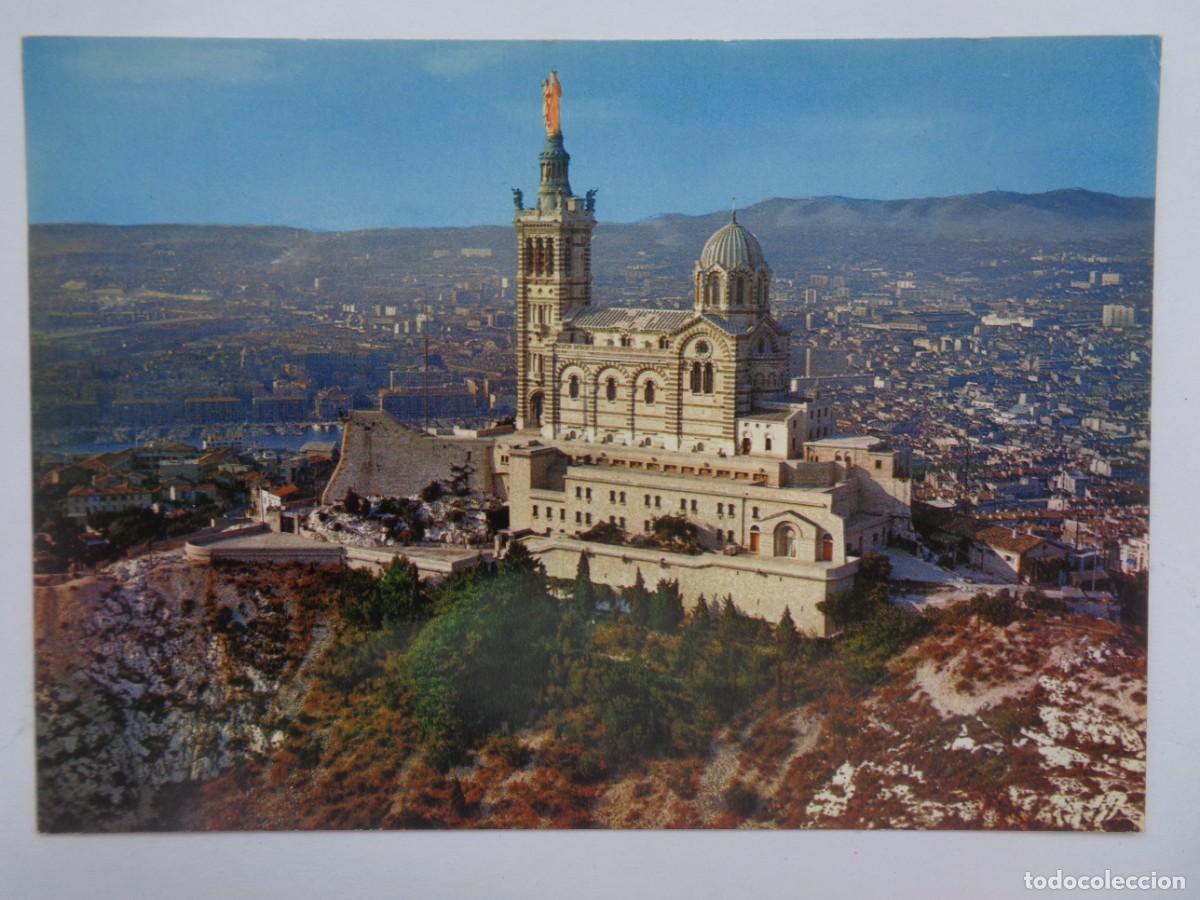 Cartes Postales: POSTAL DE MARSELLA ( FRANCIA ): VISTA AEREA DE LA BASILICA DE NOTRE-DAME