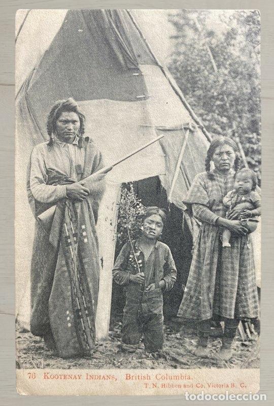 Postales: CPA Canada Indios Kootenay 1904 Circulada Matasellos Aerschot Belgica