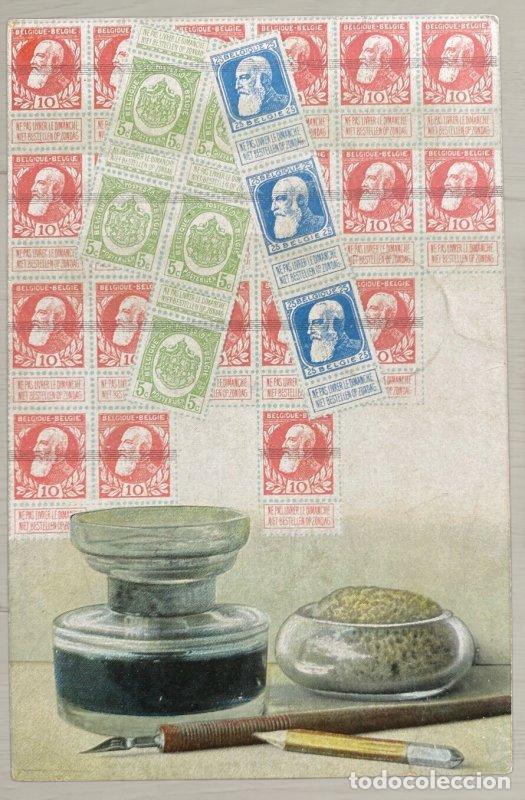 Postales: CPA Tarjeta Filatelica 1905 Circulada Matasellos Anvers Gare Schooten