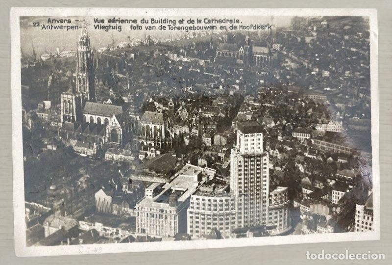 Postales: CPA Vista Aerea Anvers 1939 Circulada Destino Austria Ostmark Sellos
