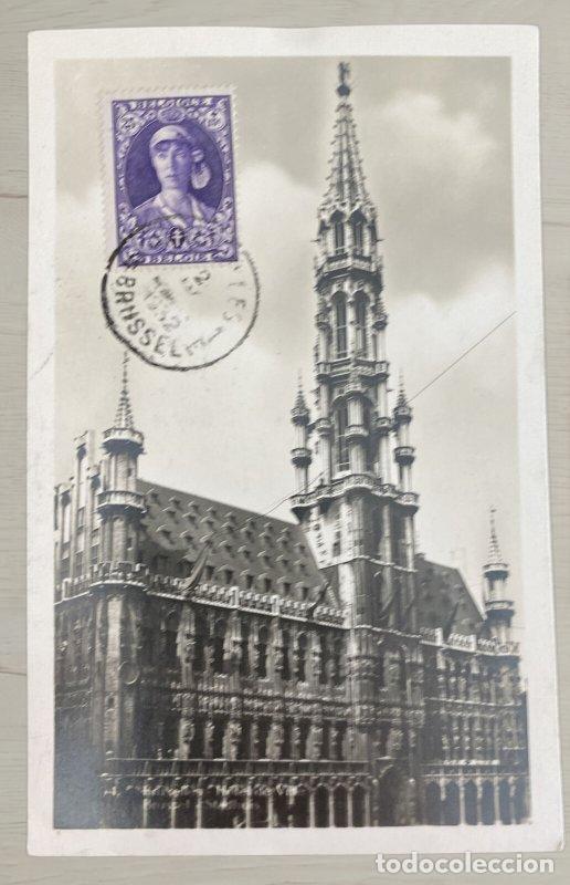 Postales: CPA Bruselas Hotel de Ville 1933 Tarjeta Maxima Real Photo