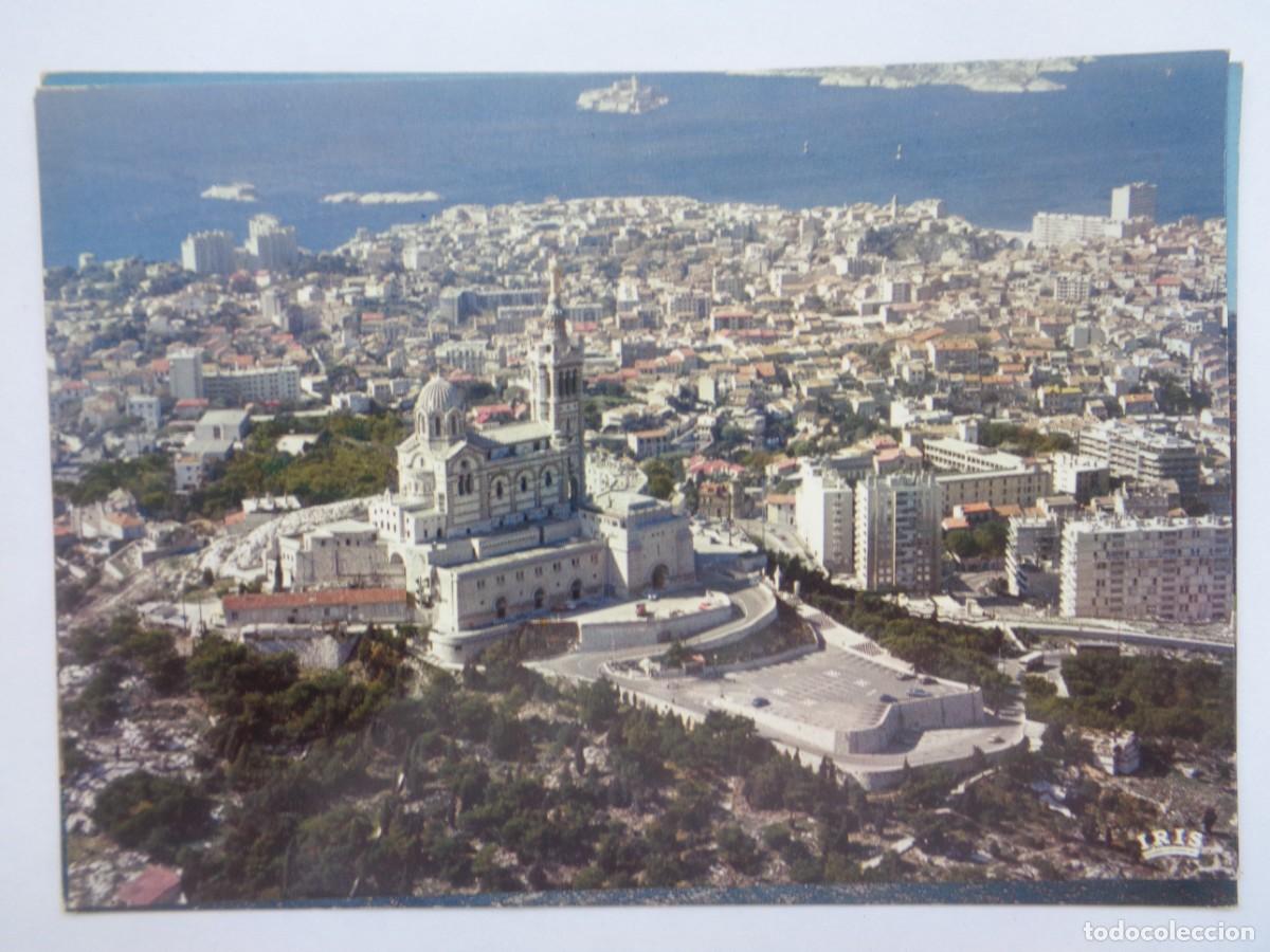 Postales: POSTAL DE MARSELLA ( FRANCIA ): VISTA A EREA DE LA BASILICA DE NOTRE-DAME