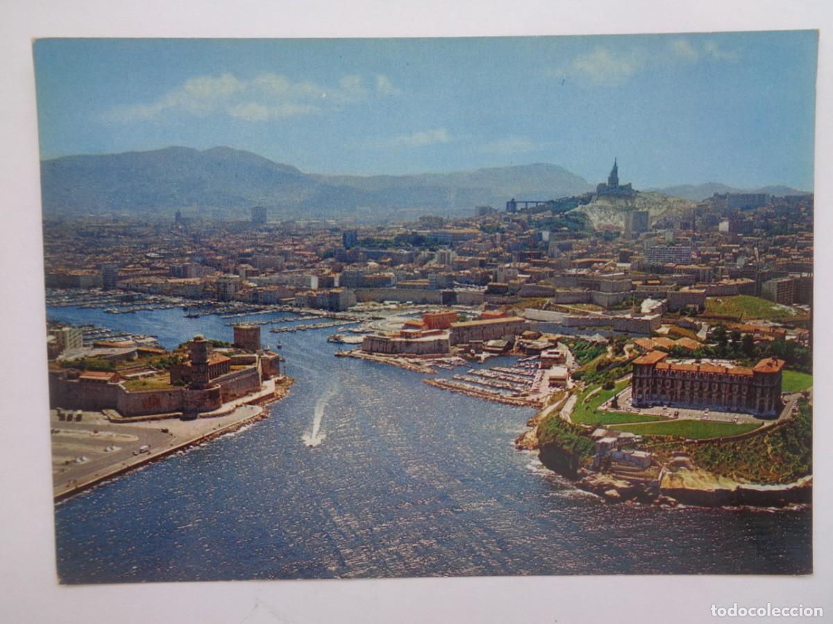 Cartes Postales: POSTAL DE MARSELLA ( FRANCIA ): VISTA AEREA DE LA ENTRADA AL VIEJO PUERTO