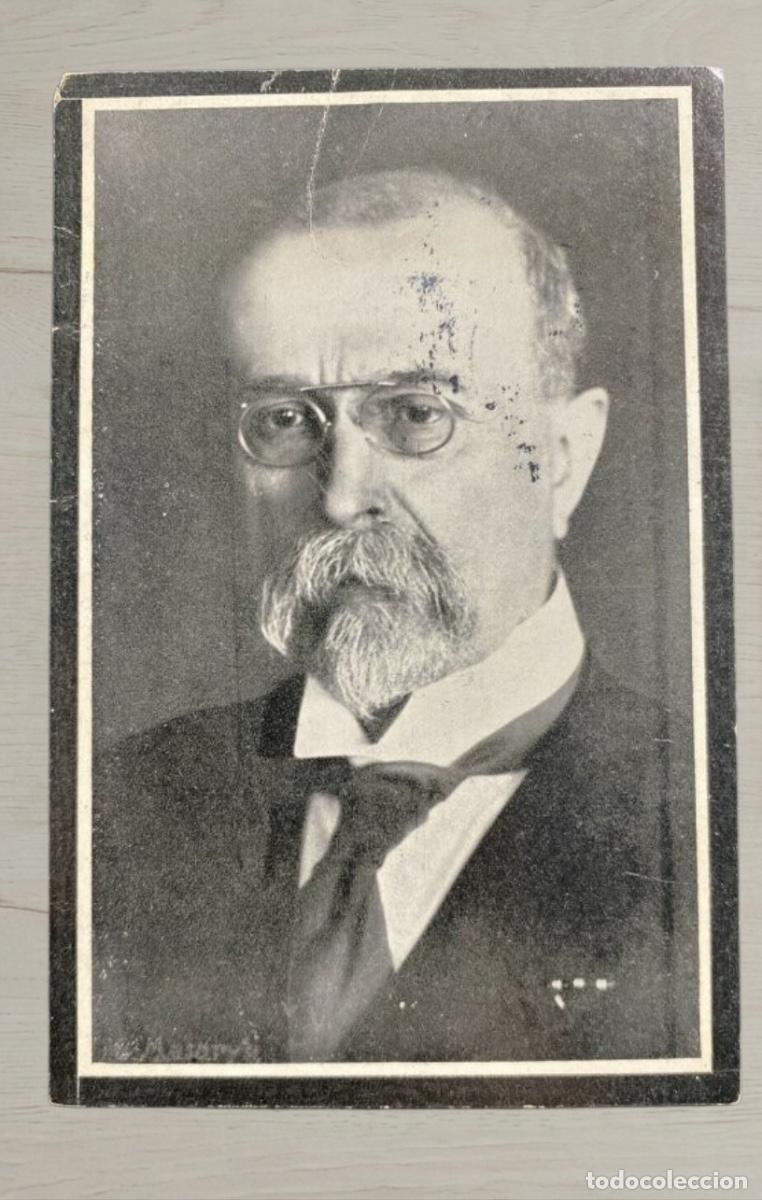 Postales: CPA Checoslovaquia 1937 Matasellos Especial luto Muerte TGM President Masaryk Escudo Haleru 5