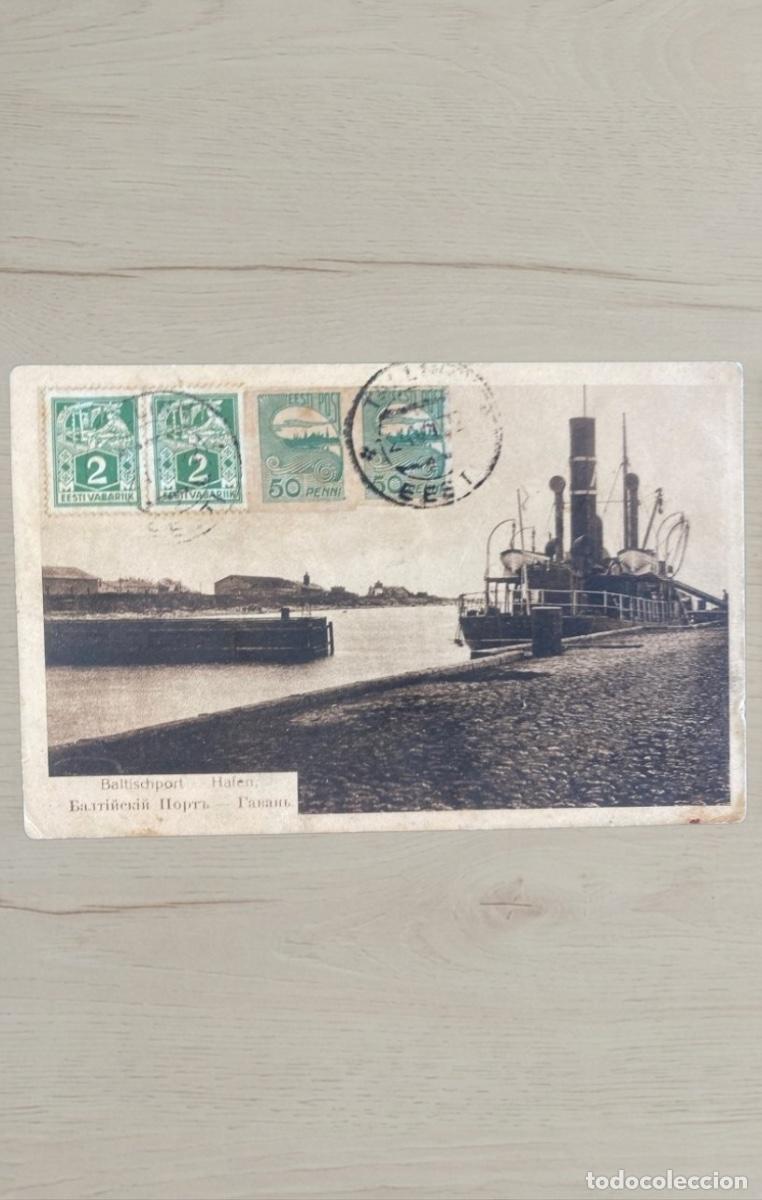 Postales: CPA Estonia 1922 Baltischport Reval Tallinn a Dinamarca Stege Club Intercambio BCC Matasellos