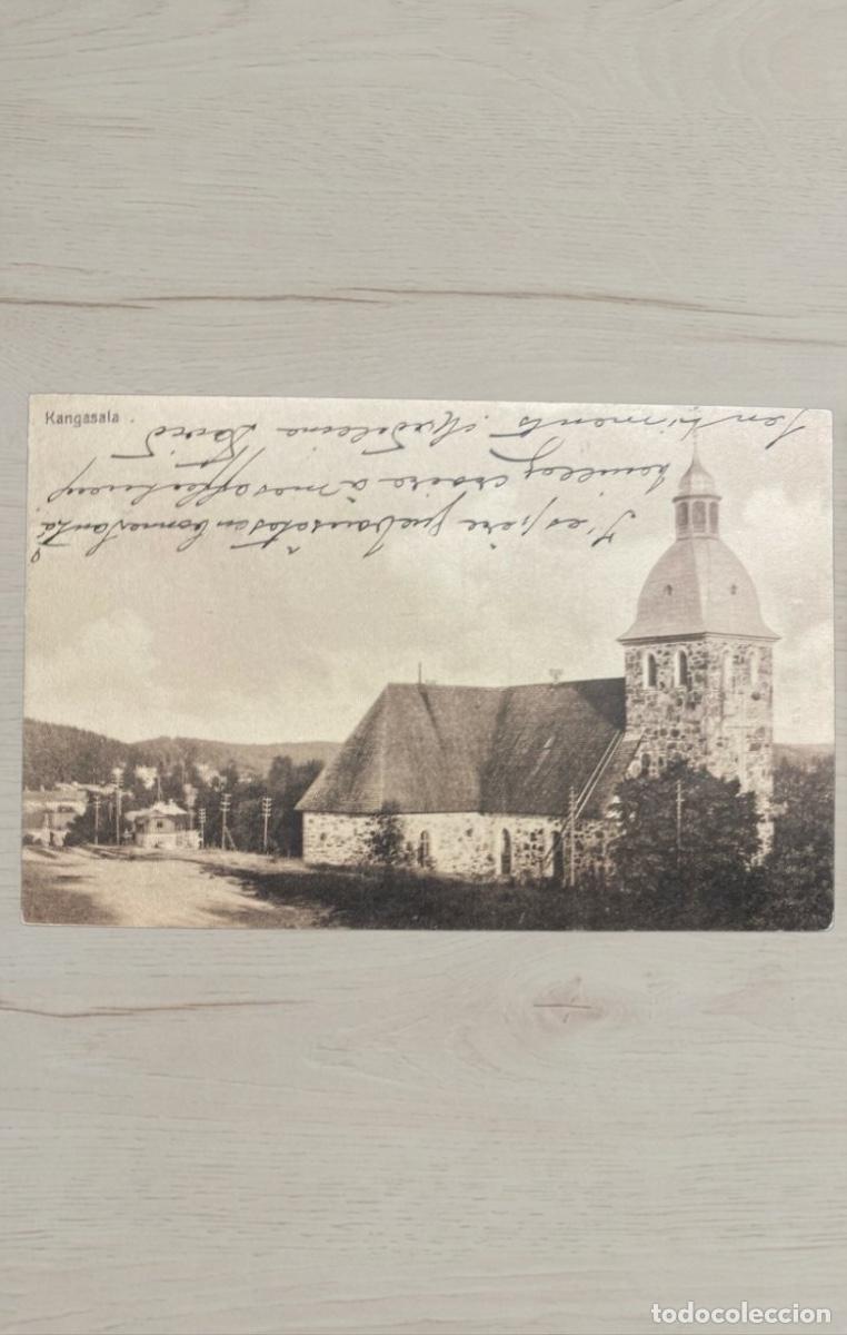 Postales: CPA Finlandia 1912 Tampere a Lausanne Suiza Sello Le&oacute;n Pareja Matasellos Historia Postal