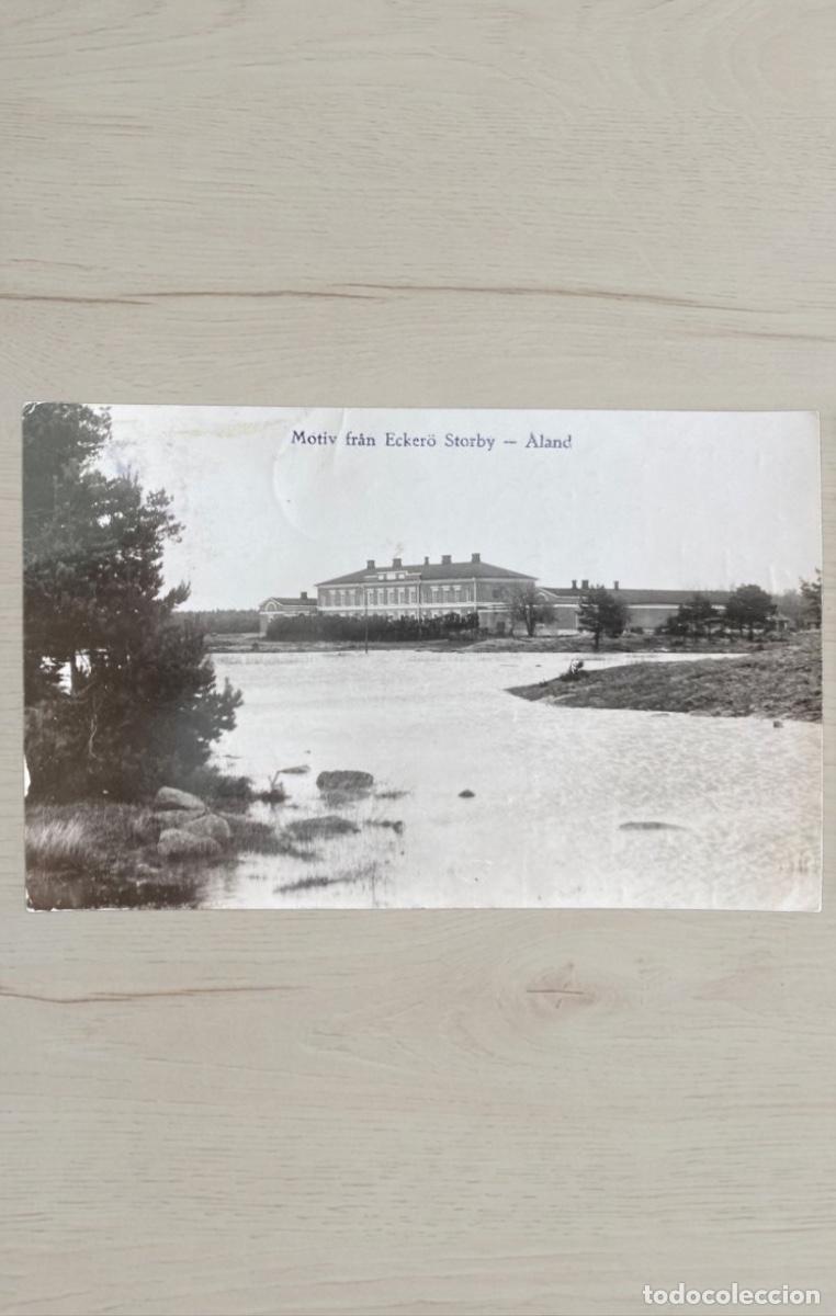 Postales: CPA Aland &Aring;land Ecker&ouml; 1937 a Liding&ouml; Suecia Sellos Le&oacute;n Matasellos Llegada Historia Postal