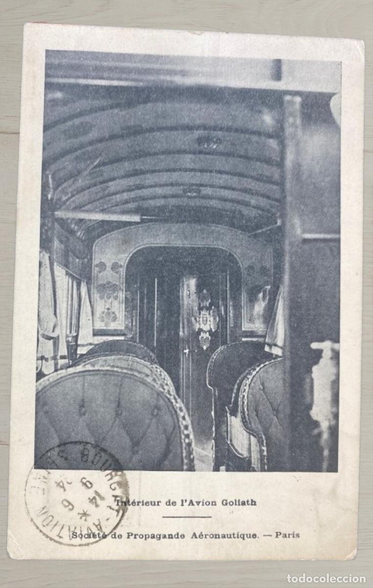 Postales: CPA Aviacion 1919 Vincennes a Paris Sello 15c Dos Vi&ntilde;etas Triangulo Poste Par Avion Raro