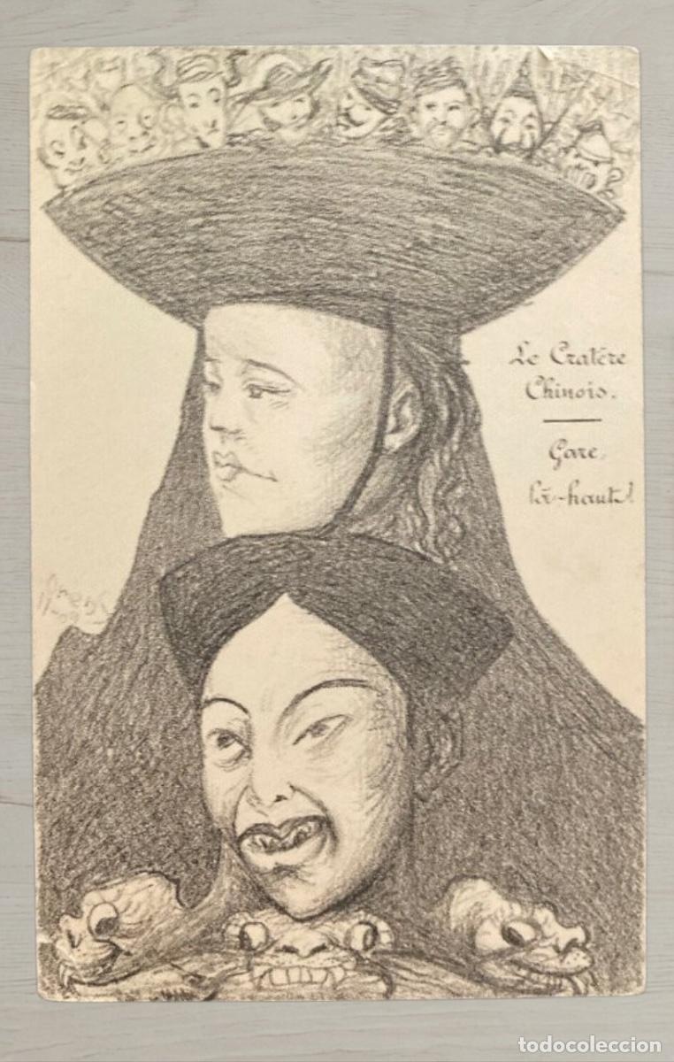 Postales: CPA Caricatura 1903 Brigues Alpes Maritimes a Dunaivtsi Podolia Rusia Ucrania Matasellos Raro
