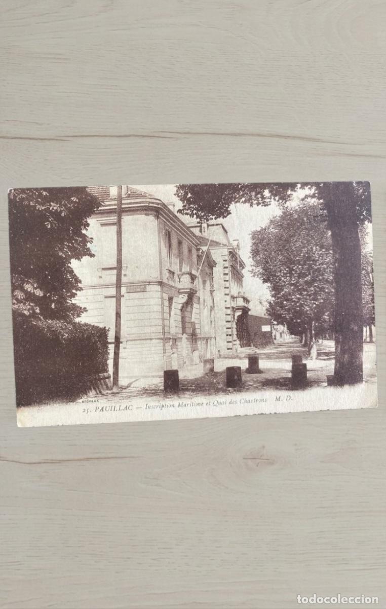 Postales: CPA Pauillac 1918 US Navy Naval Air Station a Buffalo USA Correo Militar Censura Raro WW1