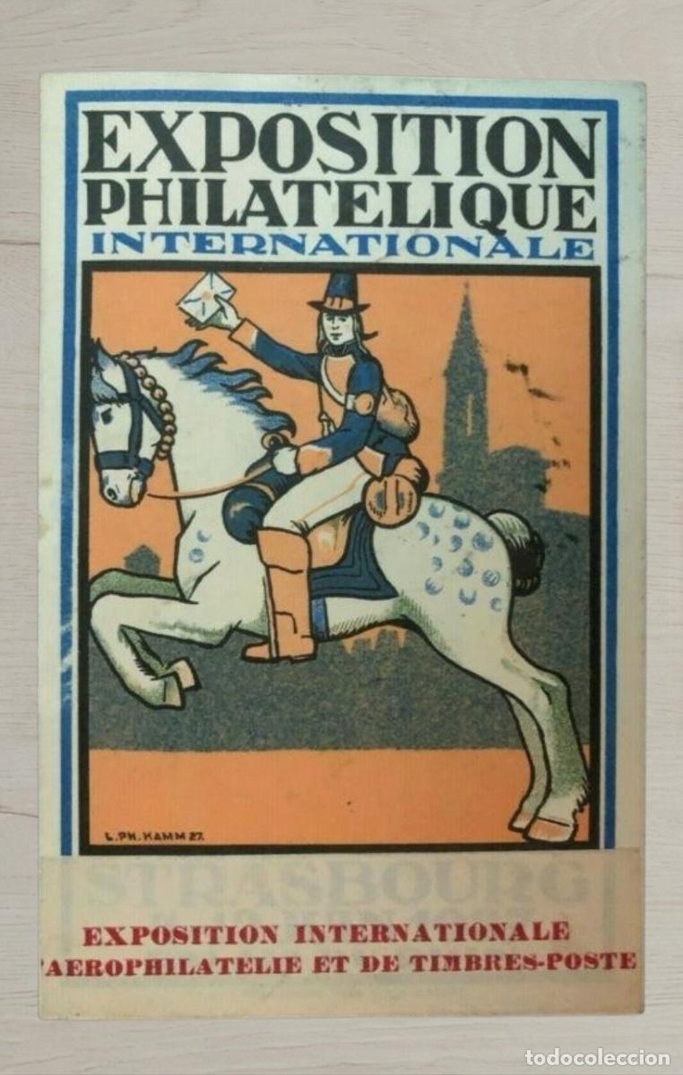 Postales: CPA Strasbourg 1932 Expos Intle Aerophilatelie Certificado R 071 Sellos Avion Wien Flugpost Raro