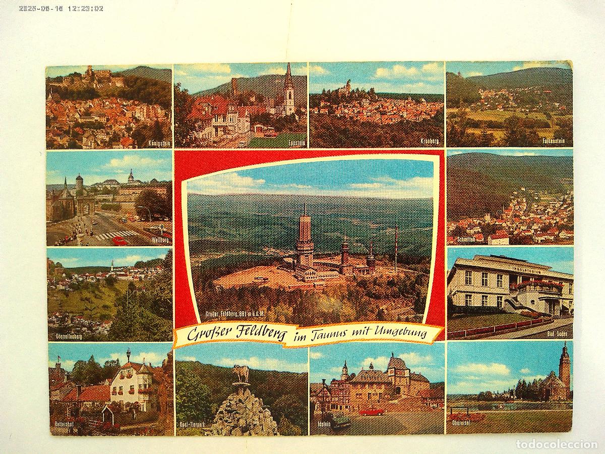 Postales: POSTAL DEL GRAN FELDBERG , TAUNUS Y ALREDEDORES ( ALENANIA ). A&Ntilde;OS 60, CON CU&Ntilde;O