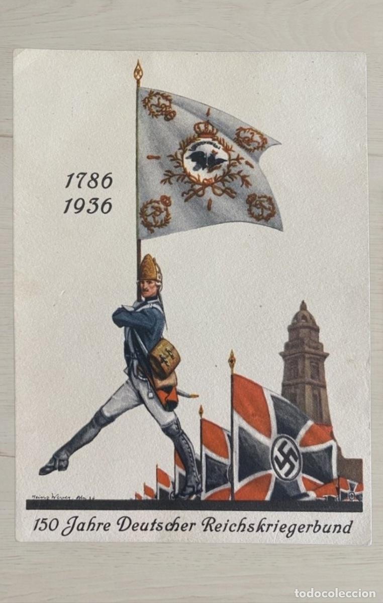Postales: CPA Historia Postal III Reich 1936 Kassel Sonderstempel 150 Jahre Reichskriegerbund Hindenburg