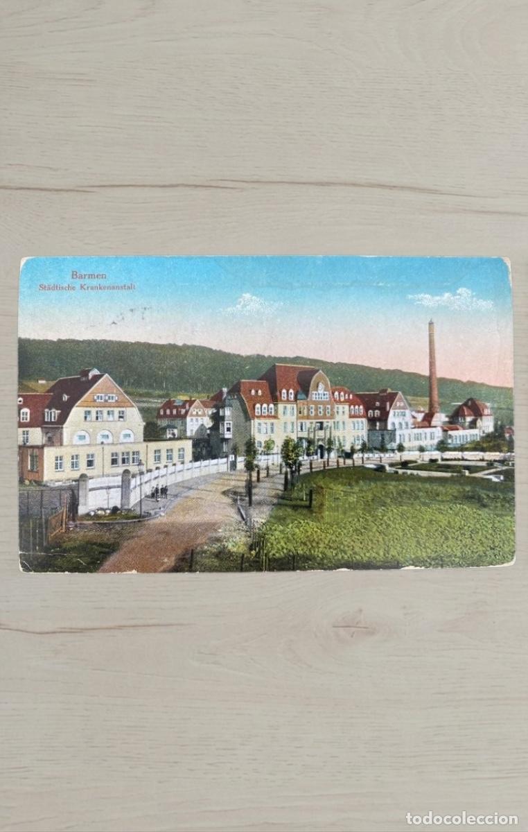 Postales: CPA Zeppelinpost 1924 Amerikafahrt Luftschiff ZR3 Barmen a Brooklyn New York Correo