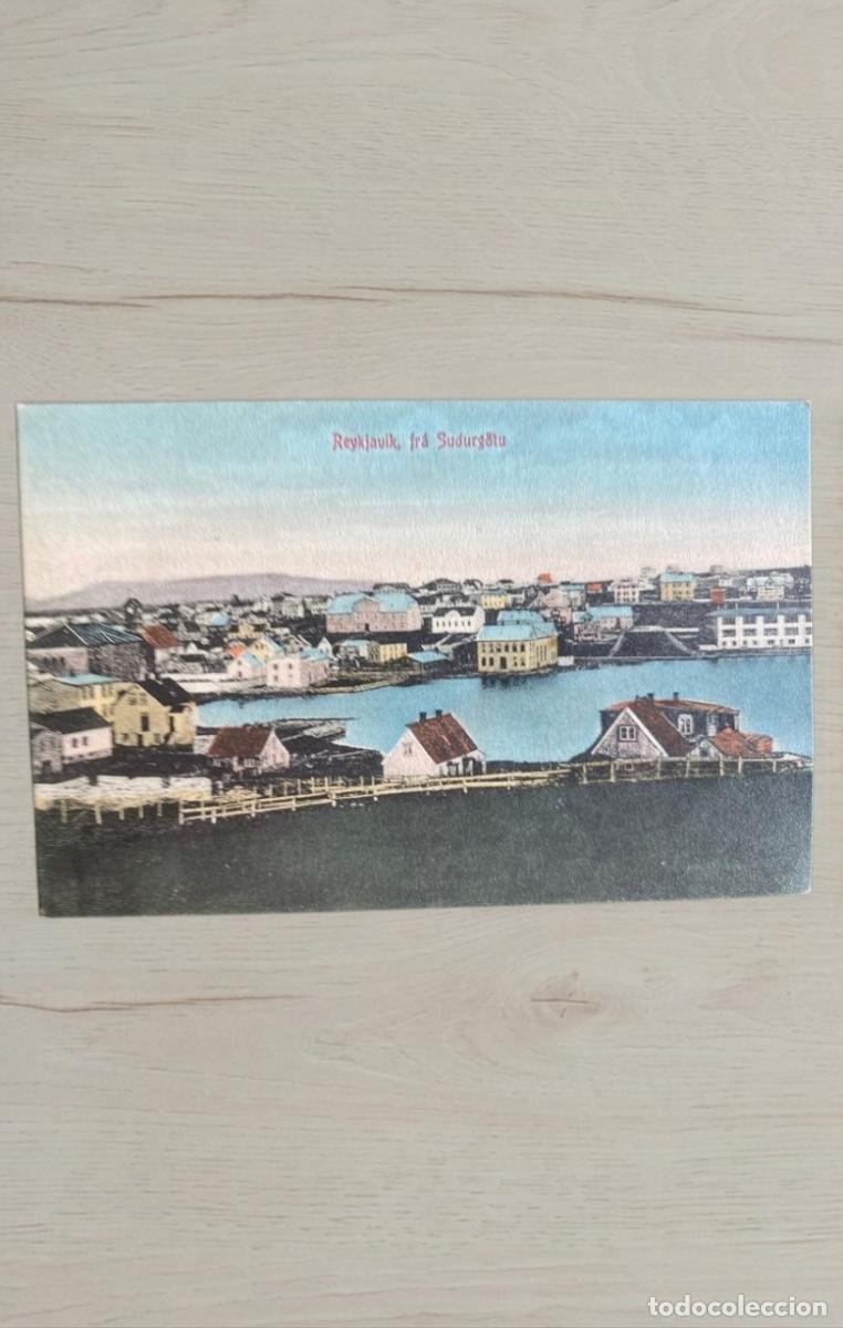 Postales: CPA Islandia Reykjavik fra Sudurgotu Sello Frederik VIII 10 Aur Envio a Alemania Hamburg Historia Po