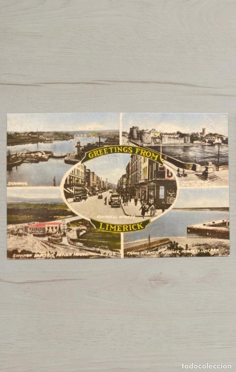 Postales: CPA Irlanda 1953 Limerick a Canada Envio Aereo Matasellos Publicidad Aer Lingus Texto Vuelo Historia