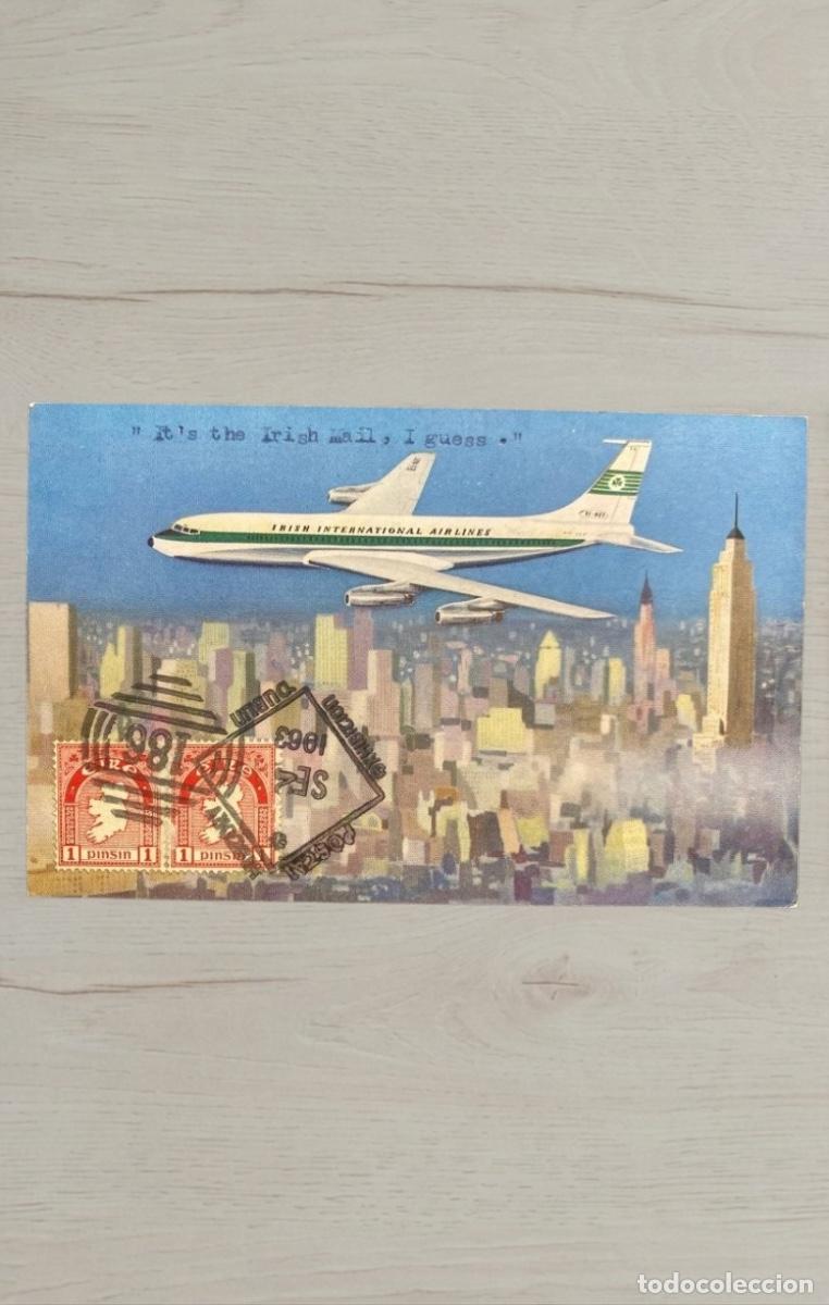 Postales: CPA Irlanda Aer Lingus Irish International Airlines Edicion Oficial Nueva York Boeing Jet Historia P