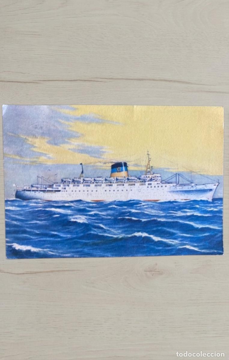 Postales: CPA Greek Line TSS Olympia 1955 Envio de Irlanda a Alemania Sello Eire Matasellos Dublin Naviera Tra